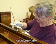 Kate Powell shellac varnish buffet